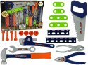 LEAN Toys Zestaw Majsterkowicza Narzędzia Śrubki Młotek Piła