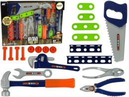 LEAN Toys Zestaw Majsterkowicza Narzędzia Śrubki Młotek Piła