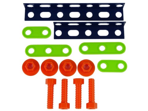 LEAN Toys Zestaw Majsterkowicza Narzędzia Śrubki Młotek Piła LEAN Toys Zestaw Majsterkowicza Narzędzia Śrubki Młotek Piła