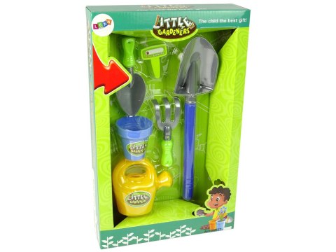 LEAN Toys Zestaw Ogrodowy Wiaderko Łopatka Konewka Doniczka Szpadel LEAN Toys Zestaw Ogrodowy Wiaderko Łopatka Konewka Doniczka Szpadel