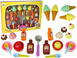 LEAN Toys Zestaw Słodkości Lody Babeczki Sosy Łyżeczki