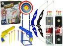 LEAN Toys Zestaw Strzelecki Łuk Tarcza na Stojaku 134 cm Kołczan Pistolety