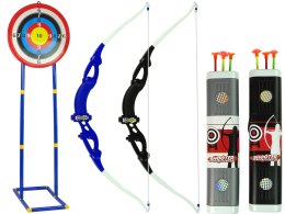 LEAN Toys Zestaw Strzelecki Łuk Tarcza na Stojaku 134 cm Kołczan Pistolety