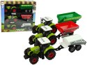 LEAN Toys Zestaw Trzech Traktorów Naczepy Opryskiwacz Farma Ciągnik