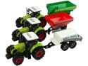 LEAN Toys Zestaw Trzech Traktorów Naczepy Opryskiwacz Farma Ciągnik