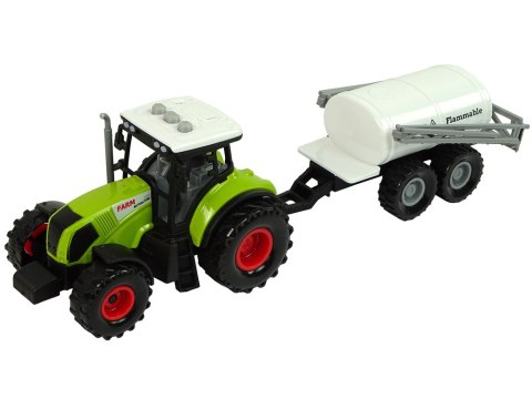 LEAN Toys Zestaw Trzech Traktorów Naczepy Opryskiwacz Farma Ciągnik LEAN Toys Zestaw Trzech Traktorów Naczepy Opryskiwacz Farma Ciągnik