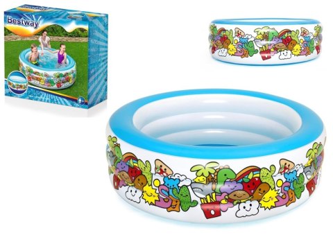 Bestway Basen Dmuchany Okrągły 152 cm x 51 cm Bestway 51121 Bestway Basen Dmuchany Okrągły 152 cm x 51 cm Bestway 51121