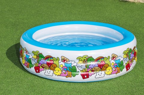 Bestway Basen Dmuchany Okrągły 196 cm x 53 cm Bestway 51122 Bestway Basen Dmuchany Okrągły 196 cm x 53 cm Bestway 51122