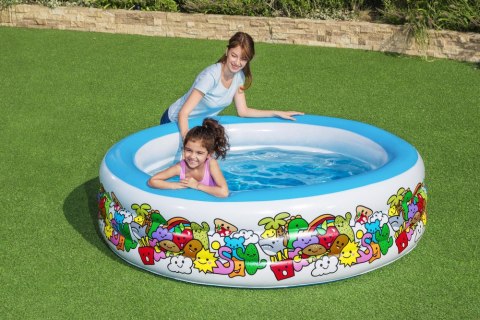 Bestway Basen Dmuchany Okrągły 196 cm x 53 cm Bestway 51122 Bestway Basen Dmuchany Okrągły 196 cm x 53 cm Bestway 51122