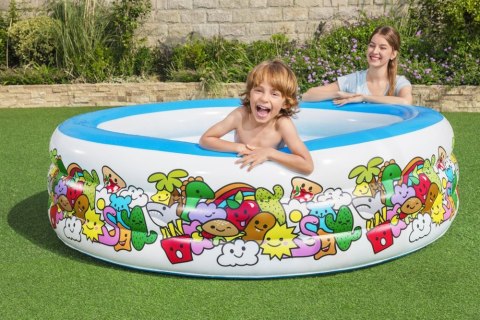 Bestway Basen Dmuchany Okrągły 196 cm x 53 cm Bestway 51122 Bestway Basen Dmuchany Okrągły 196 cm x 53 cm Bestway 51122