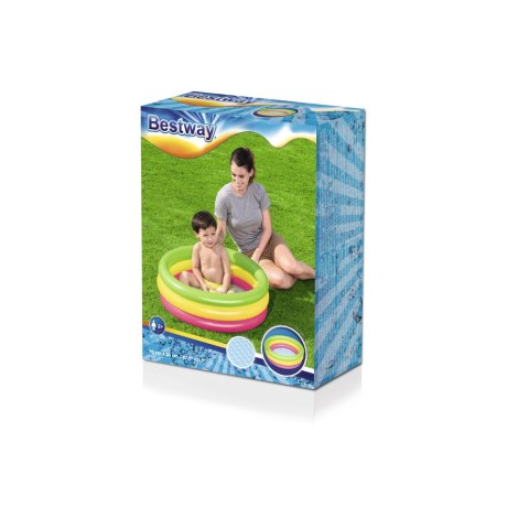 Bestway Dmuchany Basenik Tęczowy 70 cm x 24 cm Bestway 51128 Bestway Dmuchany Basenik Tęczowy 70 cm x 24 cm Bestway 51128