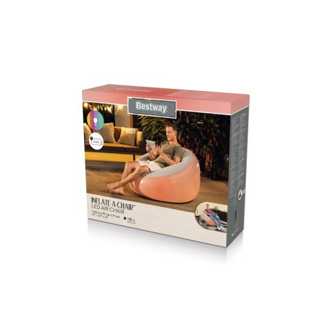 Bestway Dmuchany Fotel Podświetlany 102 x 97 x 71 cm Bestway 75086 Bestway Dmuchany Fotel Podświetlany 102 x 97 x 71 cm Bestway 75086