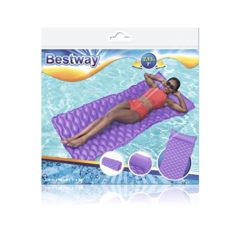 Bestway Dmuchany Materac Plażowy Fioletowy 213 x 86 cm Bestway 44020 Bestway Dmuchany Materac Plażowy Fioletowy 213 x 86 cm Bestway 44020