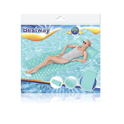 Bestway Dmuchany Materac Plażowy Turkusowy 213 x 86 cm Bestway 44020 Bestway Dmuchany Materac Plażowy Turkusowy 213 x 86 cm Bestway 44020