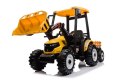 LEAN CARS Traktor Na Akumulator Z Przyczepą Hercules Żółty 24V
