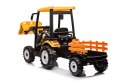 LEAN CARS Traktor Na Akumulator Z Przyczepą Hercules Żółty 24V
