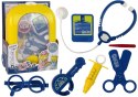 LEAN Toys Zestaw Lekarski w Plecaku Doktor Stetoskop Nożyczki Żółty