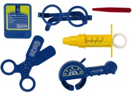 LEAN Toys Zestaw Lekarski w Plecaku Doktor Stetoskop Nożyczki Żółty