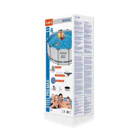 Bestway Basen Ogrodowy Stelażowy 366 x 122 cm Bestway 56420 Bestway Basen Ogrodowy Stelażowy 366 x 122 cm Bestway 56420
