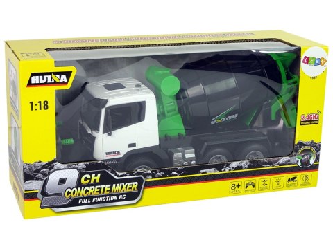HUINA Betoniarka Zdalnie Sterowana 1:18 Czarna Huina 2,4G Obrotowa Gruszka HUINA Betoniarka Zdalnie Sterowana 1:18 Czarna Huina 2,4G Obrotowa Gruszka