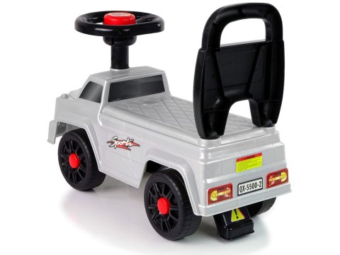 LEAN CARS Samochód Jeździk QX-5500- 2 Klakson Oparcie Srebrny LEAN CARS Samochód Jeździk QX-5500- 2 Klakson Oparcie Srebrny