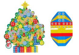 LEAN TOYS Zestaw DIY Kolorowa Mozaika Święta Wyklejanka Choinka