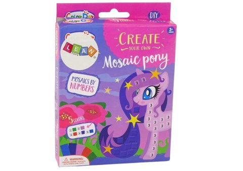 LEAN TOYS Zestaw DIY Kolorowa Mozaika Wyklejanka Kucyk LEAN TOYS Zestaw DIY Kolorowa Mozaika Wyklejanka Kucyk