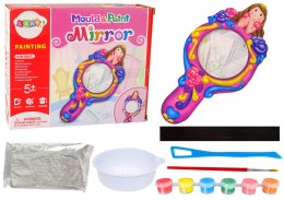 LEAN TOYS Zestaw Kreatywny Plastyczny Lusterko Forma Gips Farbki