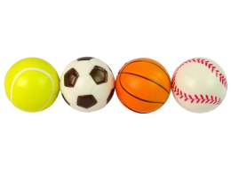 LEAN TOYS Zestaw Miękkich Piłek 4 szt. Sport Golf Tenis Piłka Nożna