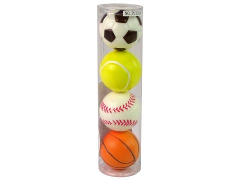 LEAN TOYS Zestaw Miękkich Piłek 4 szt. Sport Golf Tenis Piłka Nożna LEAN TOYS Zestaw Miękkich Piłek 4 szt. Sport Golf Tenis Piłka Nożna