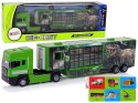 LEAN Toys Duża Ciężarówka Transporter Do przewozu Dinozaurów Auto Metal