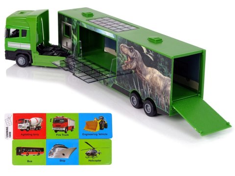 LEAN Toys Duża Ciężarówka Transporter Do przewozu Dinozaurów Auto Metal LEAN Toys Duża Ciężarówka Transporter Do przewozu Dinozaurów Auto Metal