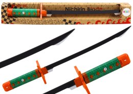 LEAN Toys Miecz Samurajski Nichirin Na Baterie Wygodna Rękojeść Zielony Dźwięk
