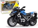 LEAN Toys Motocykl GT Niebieski 1:14 Napęd Pull-Back Dźwięk Światła