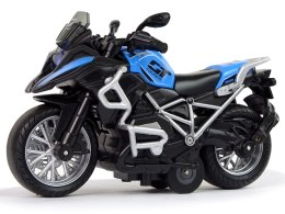 LEAN Toys Motocykl GT Niebieski 1:14 Napęd Pull-Back Dźwięk Światła