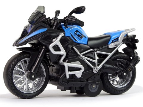LEAN Toys Motocykl GT Niebieski 1:14 Napęd Pull-Back Dźwięk Światła LEAN Toys Motocykl GT Niebieski 1:14 Napęd Pull-Back Dźwięk Światła