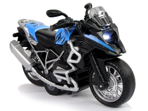 LEAN Toys Motocykl GT Niebieski 1:14 Napęd Pull-Back Dźwięk Światła LEAN Toys Motocykl GT Niebieski 1:14 Napęd Pull-Back Dźwięk Światła