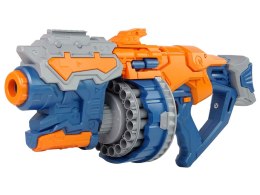 LEAN Toys Ogromny Pistolet Na Piankowe Strzałki Obrotowy Magazynek 55 cm