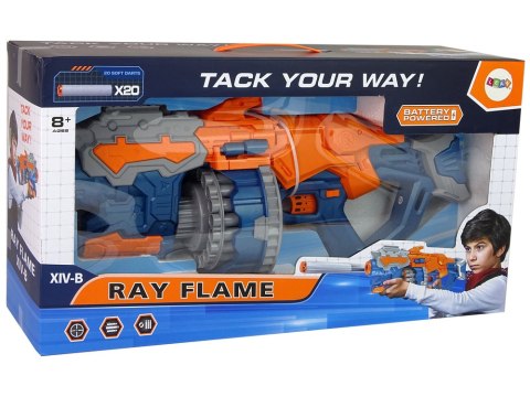 LEAN Toys Ogromny Pistolet Na Piankowe Strzałki Obrotowy Magazynek 55 cm LEAN Toys Ogromny Pistolet Na Piankowe Strzałki Obrotowy Magazynek 55 cm