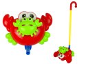 LEAN Toys Pchacz Na Kiju Krab Czerwony Dźwięk Dzwonka