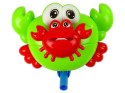 LEAN Toys Pchacz Na Kiju Krab Zielony Dźwięk Dzwonka