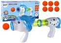 LEAN Toys Pistolet Wyrzutnia na Miękkie Kulki Jednorożec Niebieski Różowy