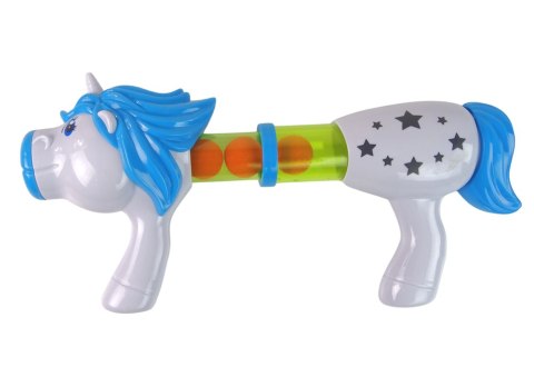 LEAN Toys Pistolet Wyrzutnia na Miękkie Kulki Jednorożec Niebieski Różowy LEAN Toys Pistolet Wyrzutnia na Miękkie Kulki Jednorożec Niebieski Różowy
