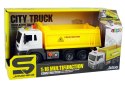 LEAN Toys Pojazd Budowlany Wywrotka 1:16 Unoszona Naczepa Żółta Światła Dźwięki