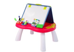 LEAN Toys Tablica 2w1 Stolik Kredowa Pisaki Gra Chińczyk Węże