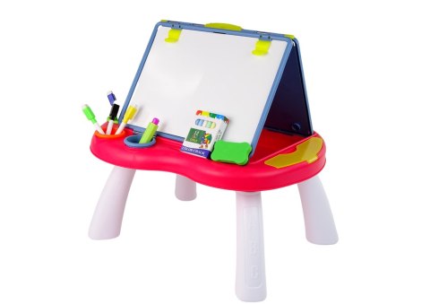 LEAN Toys Tablica 2w1 Stolik Kredowa Pisaki Gra Chińczyk Węże LEAN Toys Tablica 2w1 Stolik Kredowa Pisaki Gra Chińczyk Węże