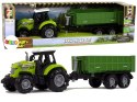 LEAN Toys Traktor Odpinana Przyczepka Farma Dźwięk Zielony