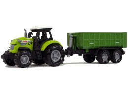 LEAN Toys Traktor Odpinana Przyczepka Farma Dźwięk Zielony