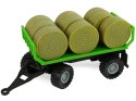 LEAN Toys Traktor z Przyczepka Bale Siana Dźwięk Zielony
