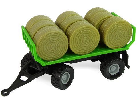 LEAN Toys Traktor z Przyczepka Bale Siana Dźwięk Zielony LEAN Toys Traktor z Przyczepka Bale Siana Dźwięk Zielony